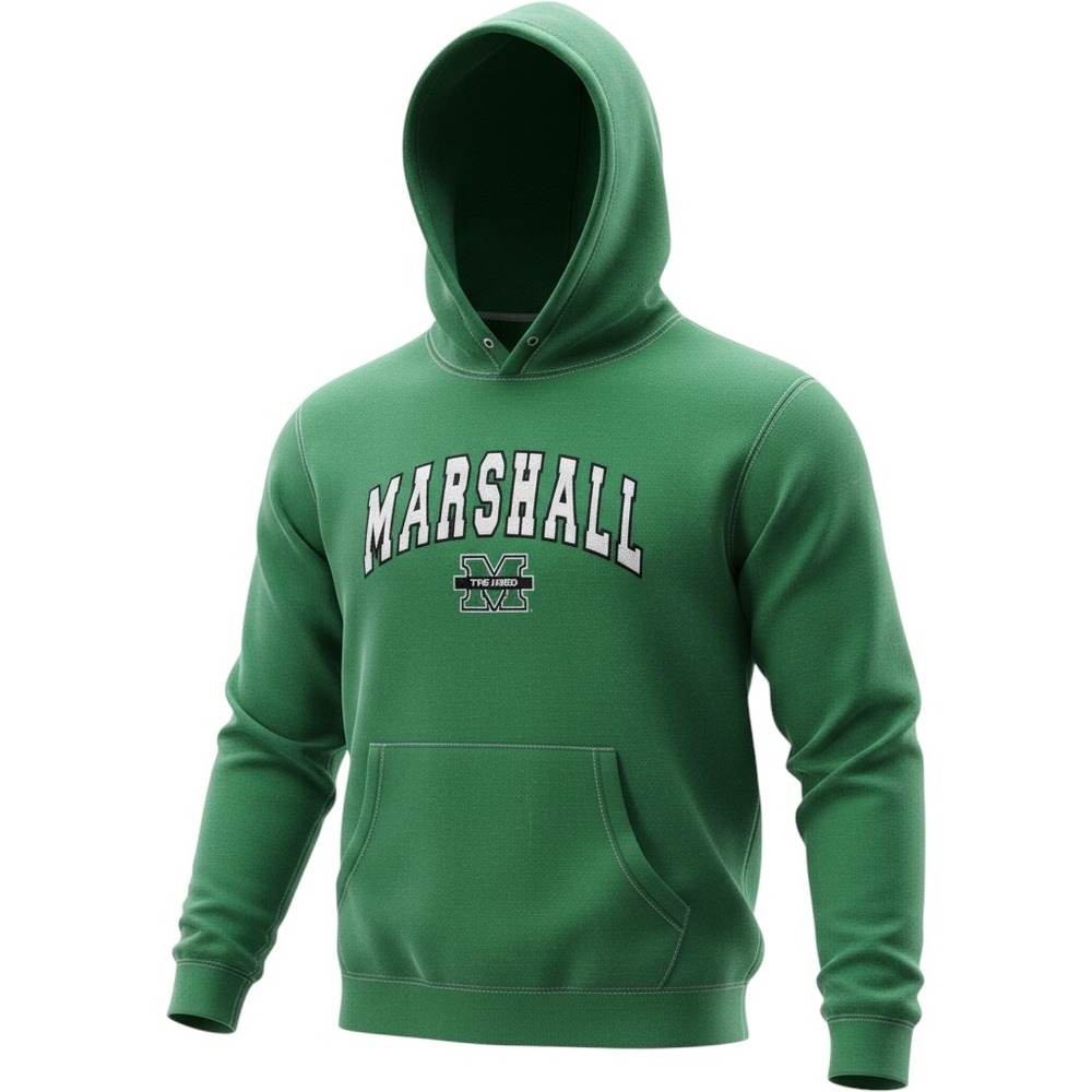 Colosseum Marshall Hoodie Youth Large Green New Thundering Herd Sweatshirt